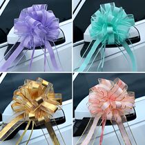 Wedding car main car decoration flower wedding car head pull flower ribbon main wedding car ribbon ribbon wedding car head large romance