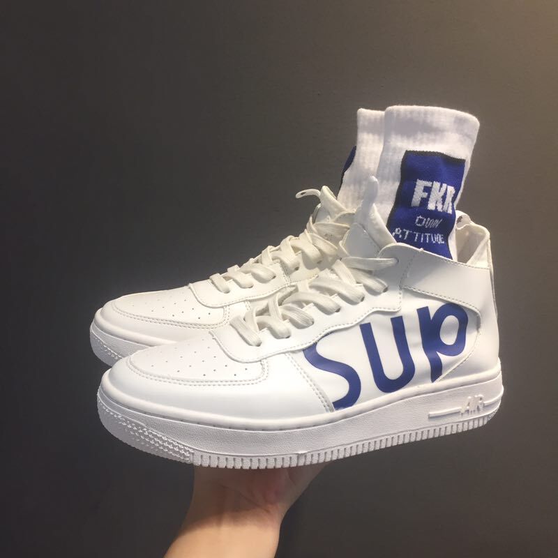 Tide thương hiệu giày nam đế bệt thời trang bf sneakers trắng 2019 mùa thu và mùa đông mới thoáng khí đế cao đế dày - Giay cao giày anta