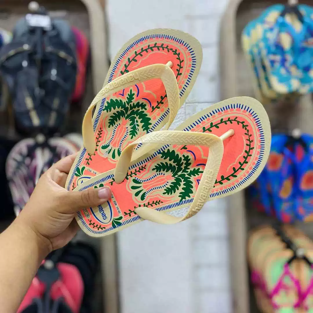 Havaianas нескользящие сланцы для отдыха, пляжные тапочки, бохо стиль