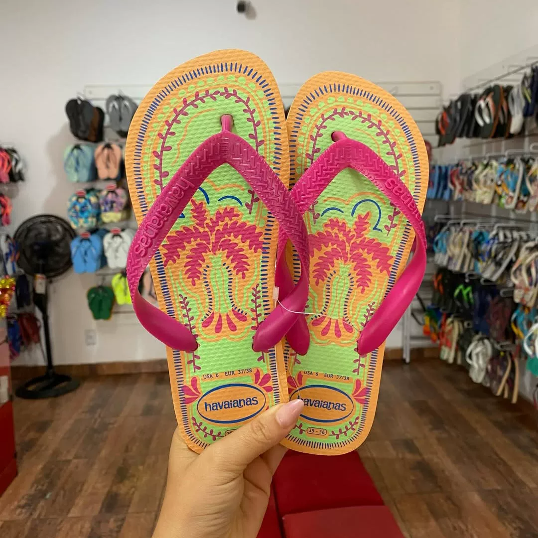 Havaianas нескользящие сланцы для отдыха, пляжные тапочки, бохо стиль