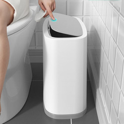Trash Can Household Bathroom Toilet with Lid Large-Capacity Sanitary Bucket Special Bucket for Paper Bucket Popular Simple Gap