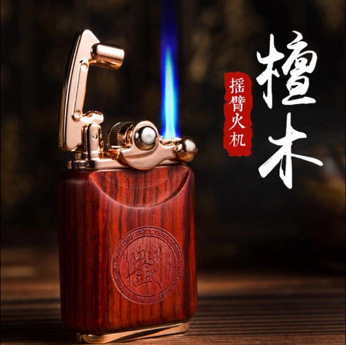 Защитная ветрозащитная креативная зажигалка из сандалового дерева, делается под заказ
