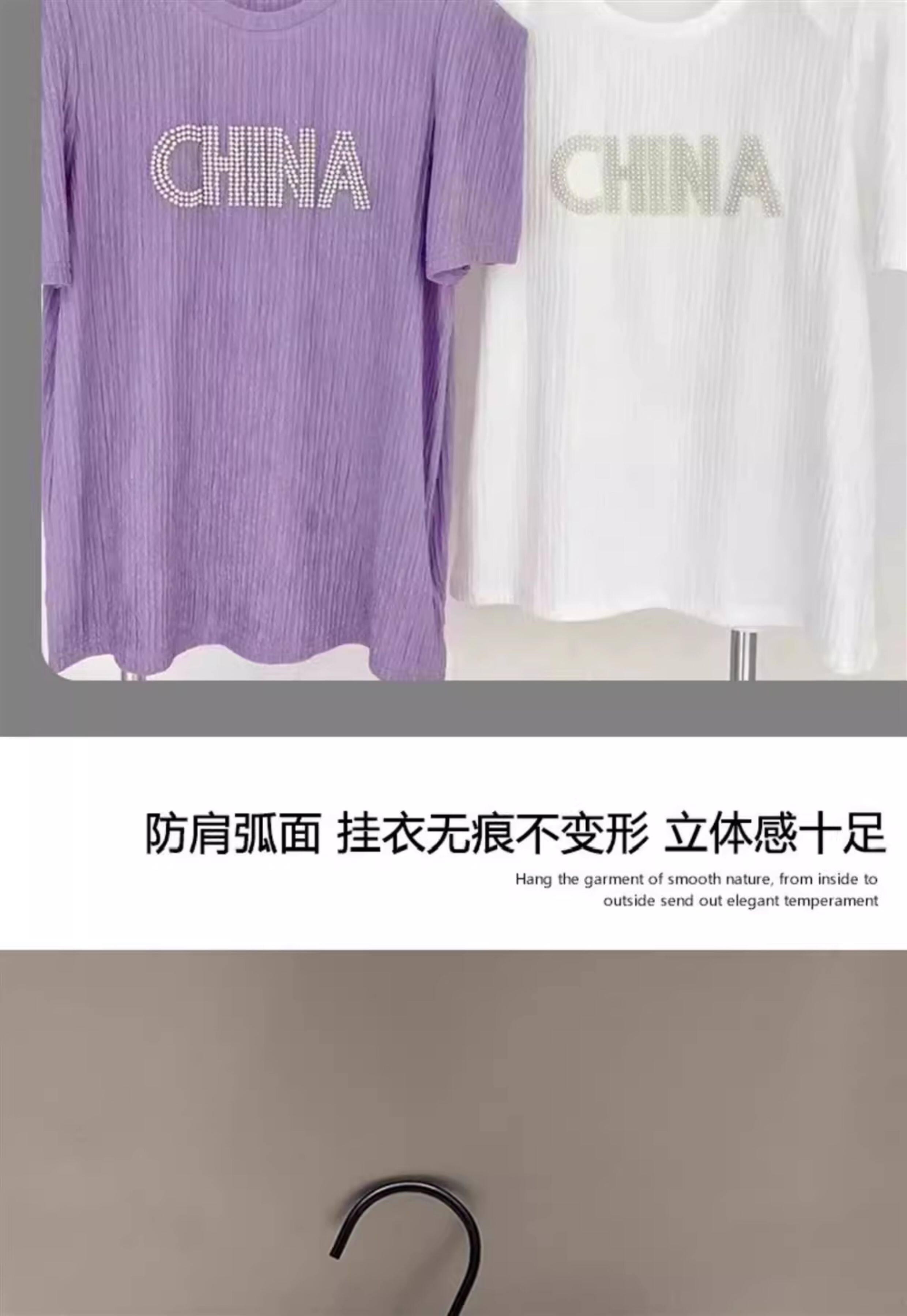 Деревянные вешалки 服装店衣架实木烤漆哑黑色女装衣挂防滑高档衣撑儿童裤架定制logo Other