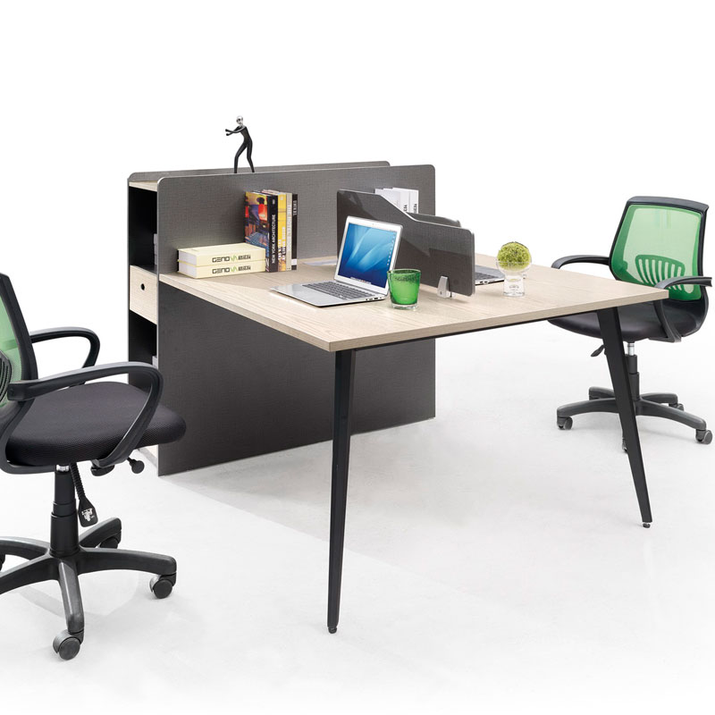 Xinfupai screen desk 2-person combination steel foot computer desk with cabinet staff desk staff desk 4-seat