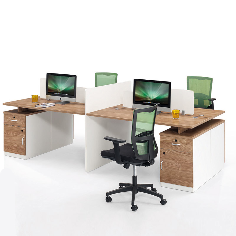 Modern simple office furniture 4 person combination of office screen and break the workplace card desk