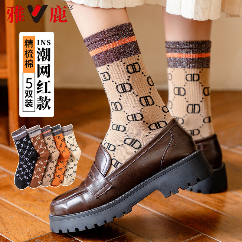 Socks in autumn and winter socks in female socks in tide net red female spring and autumn stockings