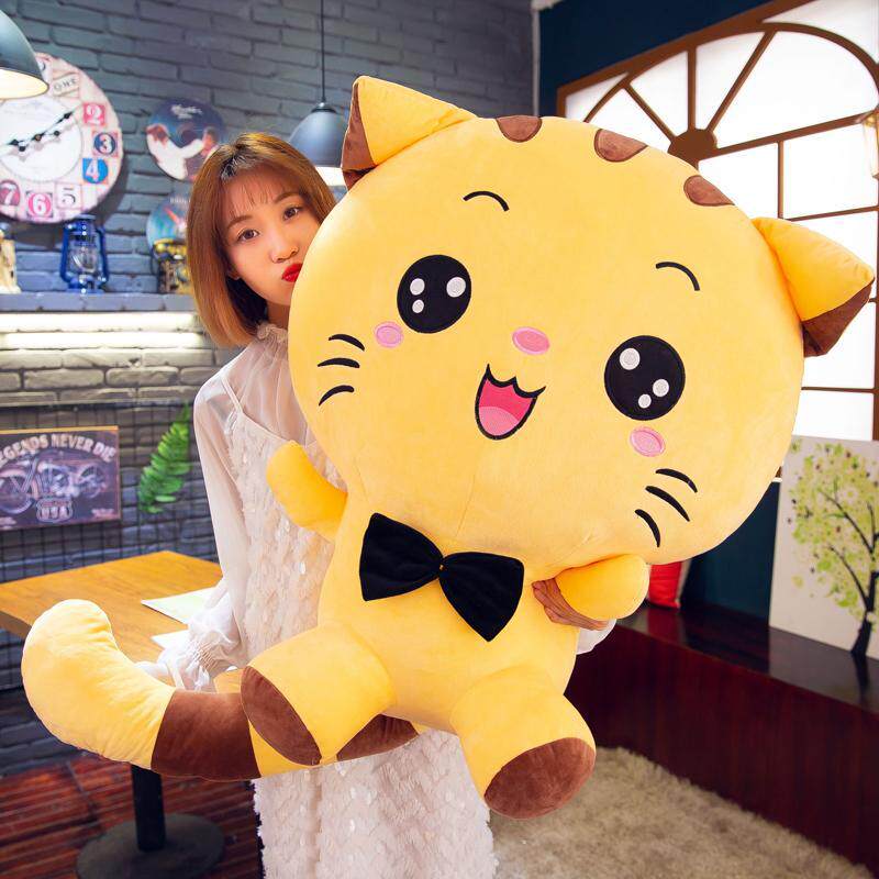 ins net red large face cat plush toy paparazzi super cute to sleep with pillow children's birthday gift kitty doll