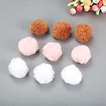 Cat Toy Rabbit Fur Ball Pet Toy Ball Delicate Feel Flexible Interactive Play Factory Spot Cross-Border