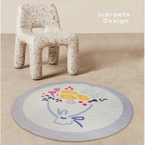 House Yan icarepets modern simplicity Joins Wind Living room Tea Table Carpets Pink Young Girl Hearts Bedroom Bedside Round Cushion