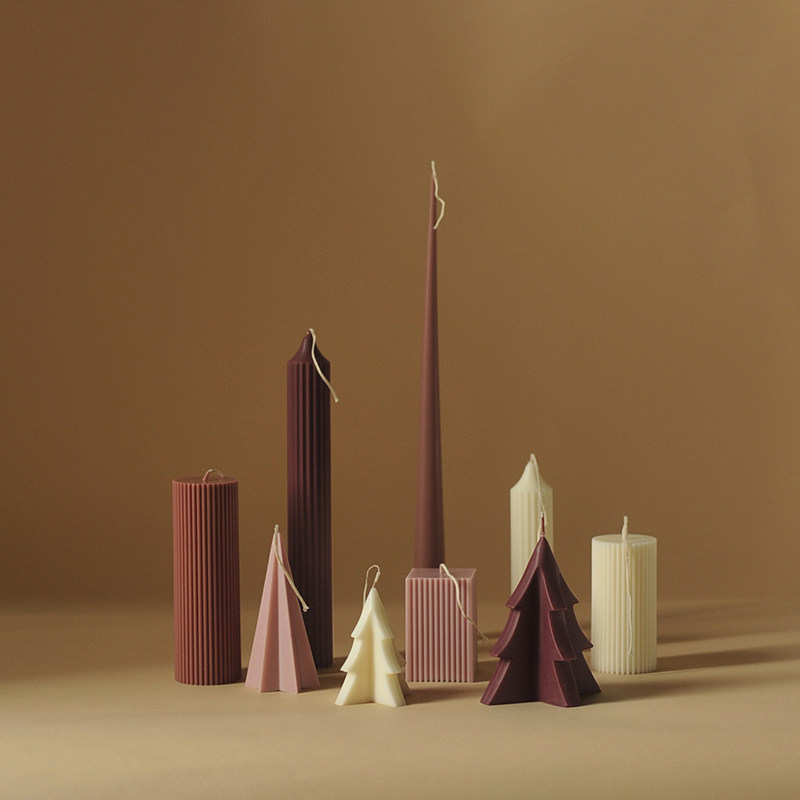 chicrose Valentine's Day gift candle Morandi color handmade smokeless styling odorless aromatherapy table romance