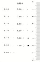 Point regulation card Firin ruler dot line regulation dot diameter measurement regulation with scale measurement convenient to use money