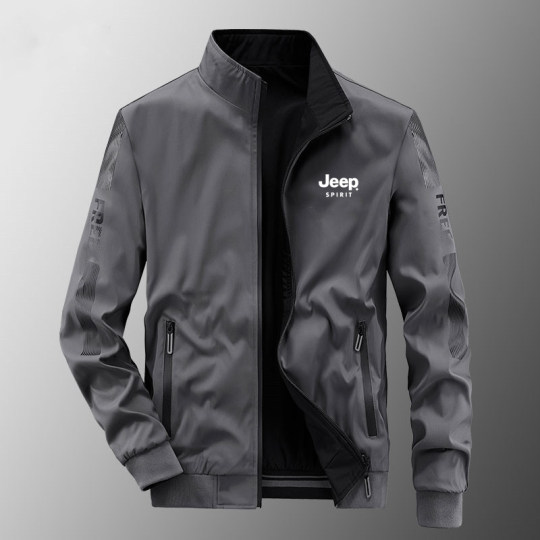 JEEP双面穿男士夹克2025新款春秋季休闲运动立领宽松上衣男装外套