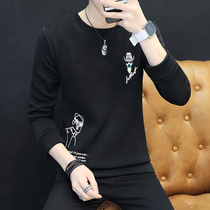 Autumn Sweater men long sleeve t-shirt round neck slim base shirt youth Korean version of pullover students thin body shirt