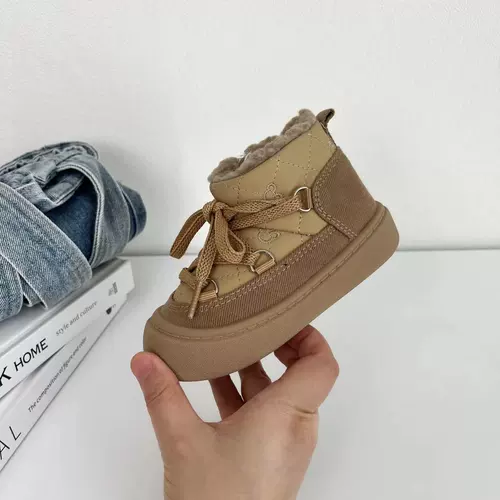 Детские зимние утепленные туфли, удерживающие тепло сапоги подходит для мужчин и женщин, в корейском стиле