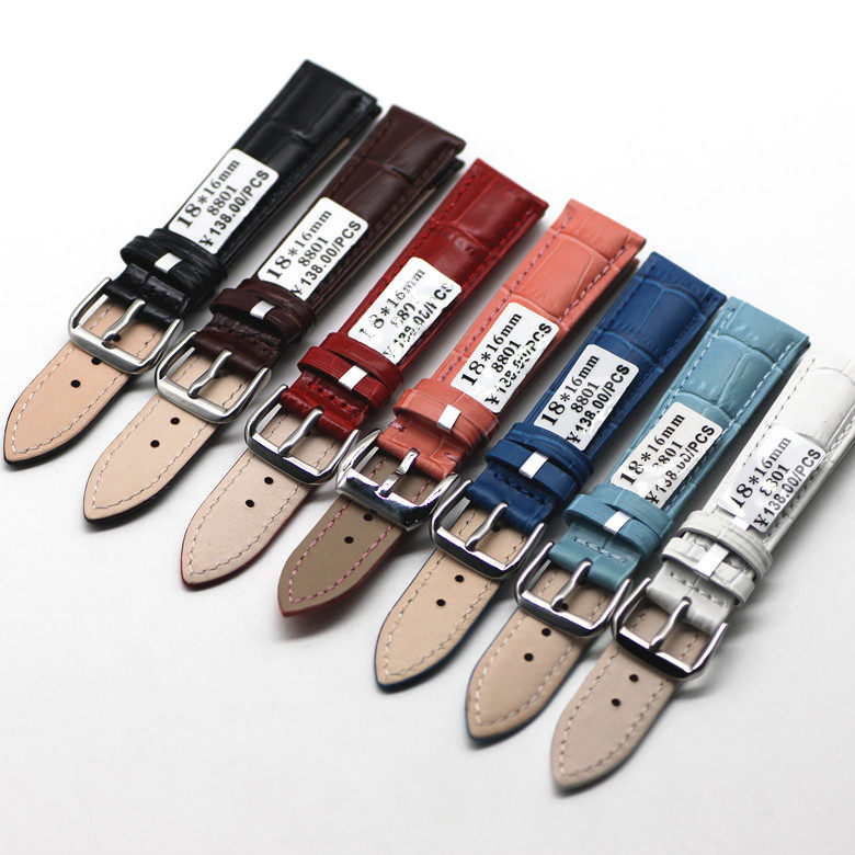 8801 Bamboo Festival Patterned Bull Leather Watches with RMB138  List Price Crocodile Strap Big Bamboo Festival Genuine Leather Watch Strap