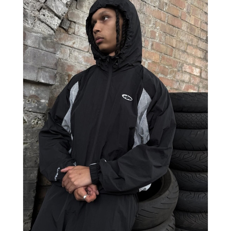 Corteiz Alcatraz Patchwork Embroidered Logo Zip-Up Hooded Windbreaker Jacket Men's Hip-Hop Rap Coat Corteiz Alcatraz Patchwork Embroidered Logo Zip-Up Hooded Windbreaker Jacket Men's Hip-Hop Rap Coat