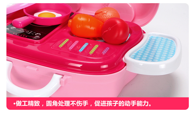 Trẻ em chơi nhà đồ chơi trang điểm nhà bếp nhà bếp ánh sáng hiệu ứng âm thanh bác sĩ vali vali hộp lưu trữ hoạt hình búp bê