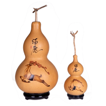 Gourd Xian natural extra large gourd ornaments pyrography heat transfer engraving acupuncture home living room entrance crafts real gourd