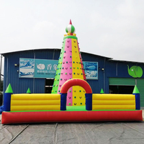 Large climbing wall inflatable castle childrens playground climbing frame indoor and outdoor childrens slide naughty castle childrens playground