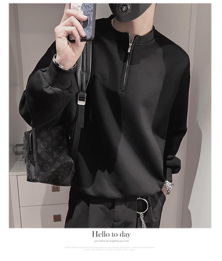 Design geïnspireerde hoodie lente en herfst, Instagram trendy merk half rits knappe jas voor mannen in 2022 nieuw_voghion.com