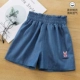 Cô gái quần short denim mùa hè mỏng trẻ em mặc ngoài phong cách hoang dã nước ngoài lớn trinh nữ bé năm điểm quần mùa hè cô gái - Quần jean