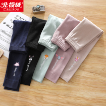 Spring and autumn models wear foreign style pure cotton girls leggings Female baby thin section 2021 autumn childrens autumn long pants
