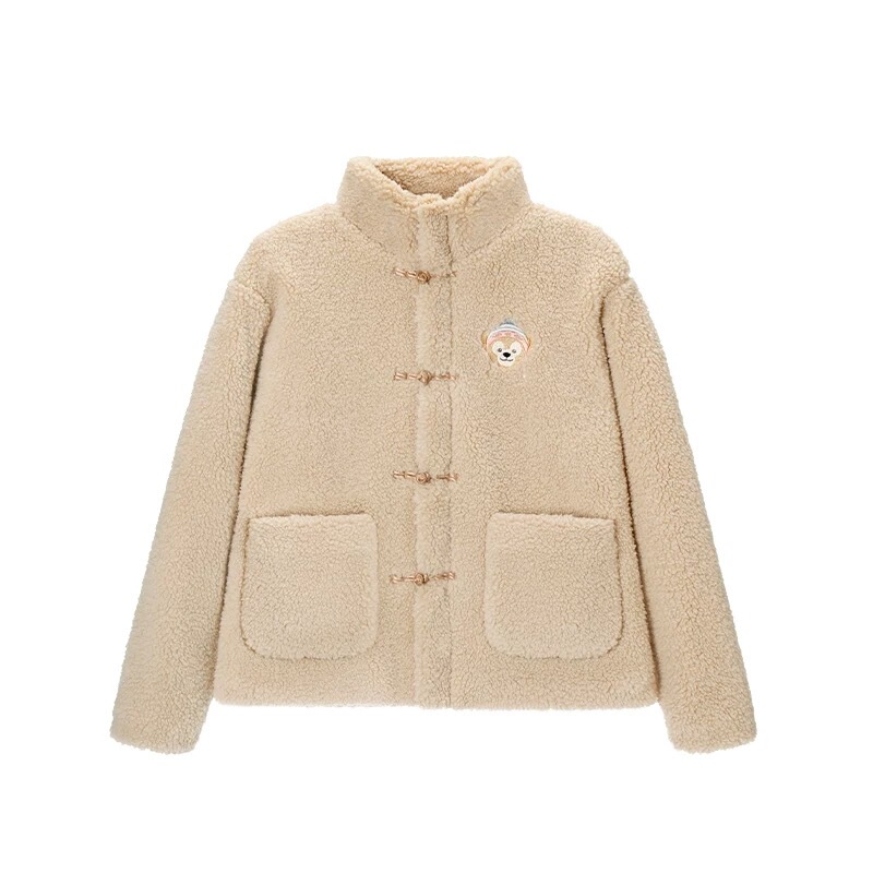 Shanghai Disney Domestic Agent 2026 New Year Duffy and Friends Lamb Wool Duffy Plush Warm Jacket