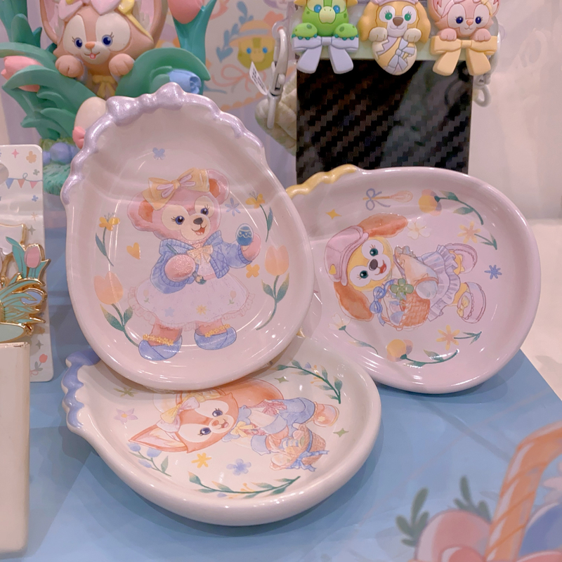Shanghai Disney Domestic Agent 2025 Spring Duffy and Friends Dinner Plate Set Kitchen Household Tableware