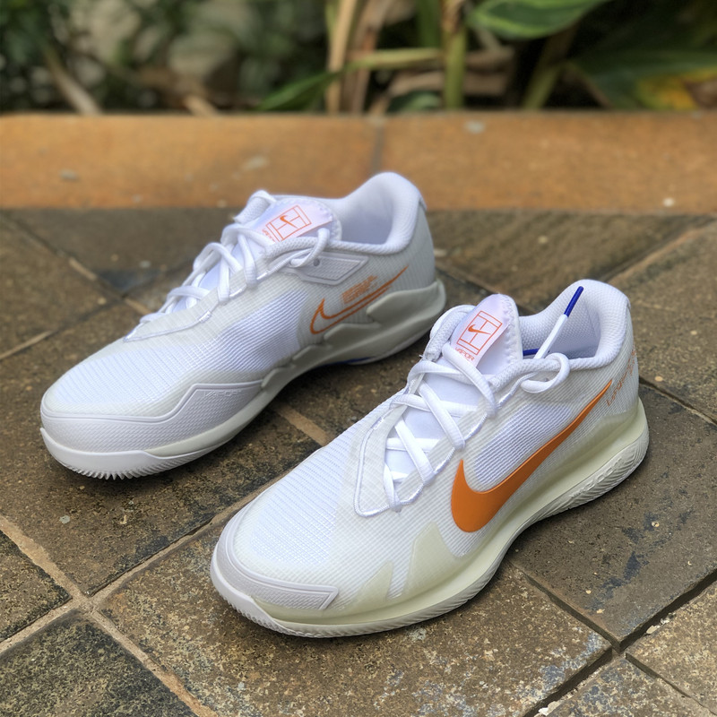 Nike Zoom Vapor Pro Hc Nike Women's White and Orange Low-Top Casual Tennis Shoes Cz0222 Dh0222