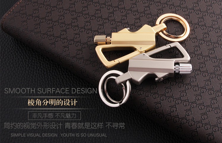 Baicheng Wanji phù hợp với dầu hỏa nhẹ hơn với móc khóa đa năng ngoài trời không thấm nước cầm tay bật lửa súng