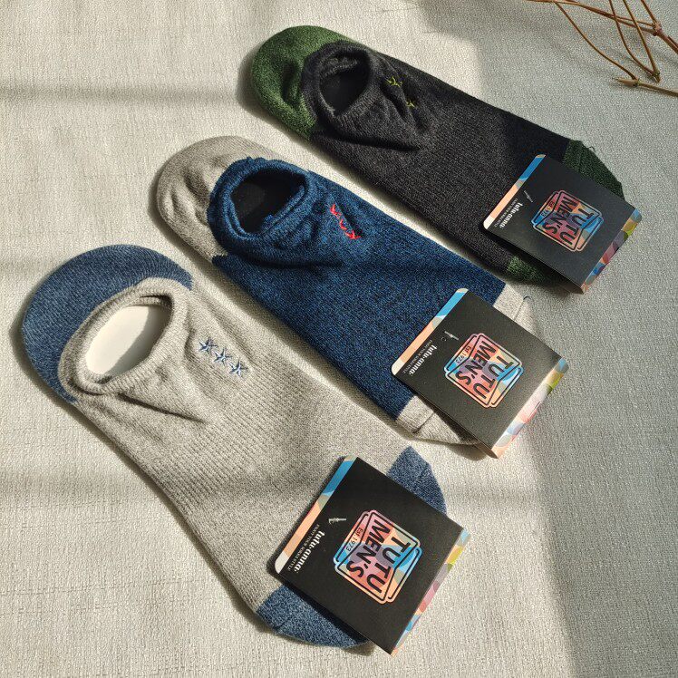 Single single card foreign trade tail tutu*anna embroidered pure cotton stealth socks spring and summer invisible socks invisible socks