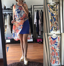 Clear cabin original single summer sweet and beautiful floating snowspun dresses double female vest skirt sleeveless dress tightness waist