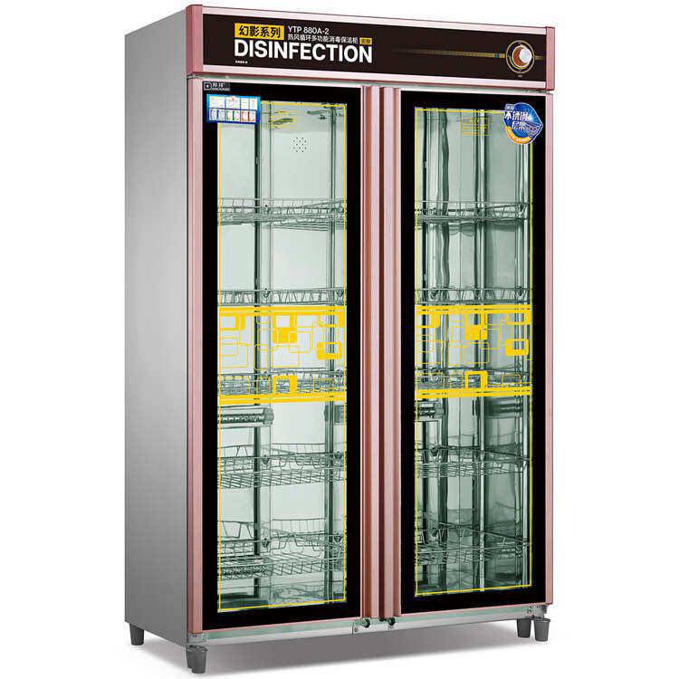 Bangxiang 880A-2 stainless steel disinfection cabinet double-door canteen disinfection cupboard ozone medium temperature hot air circulation cleaning cabinet