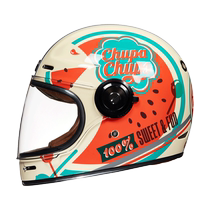 TORC – demi-casque de moto rétro casque complet perles de pastèque joint sucette hommes et femmes trois-quarts 3C