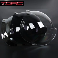 Ống kính mũ bảo hiểm xe máy / ống kính ba nút / retro mũ bảo hiểm bay bong bóng gương với khung - Xe máy Rider thiết bị dụng cụ bảo vệ đầu gối