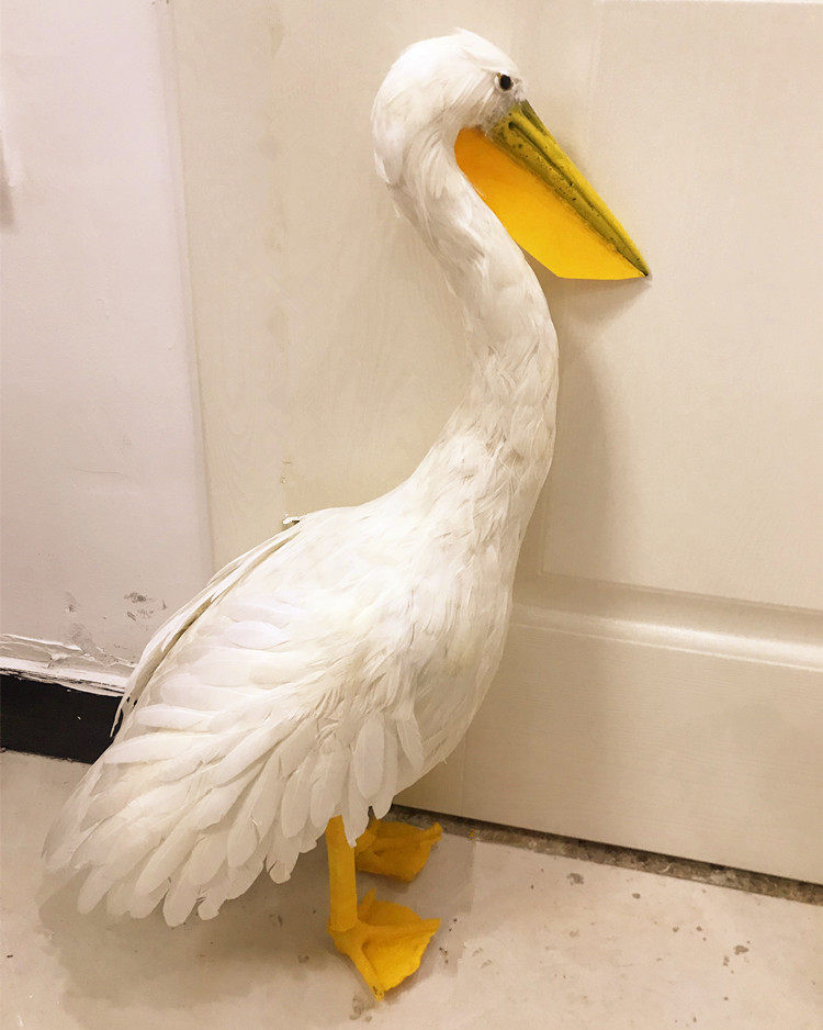 Animal Model Simulation Pelican Feather Bird Bird Photography Stage Props Garden Decoration