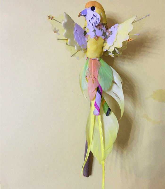 Animal model simulation parrot color bird feather decoration bird photography educational props toy