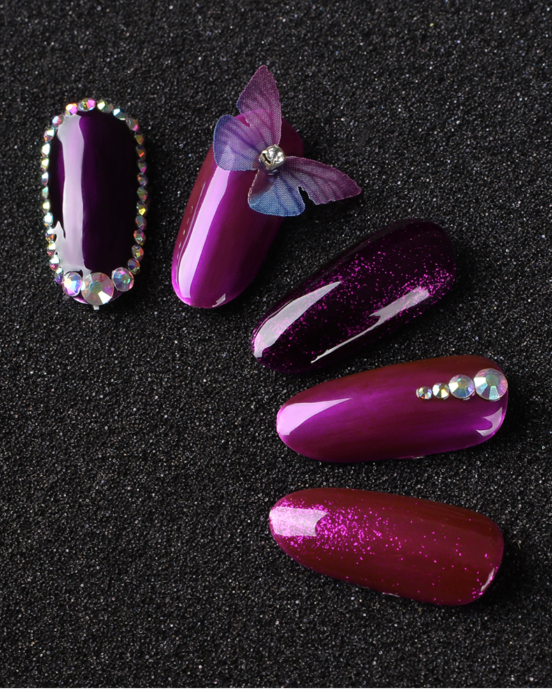 Kelly kessa mới sơn móng tay keo fuchsia sốt tím titan vàng đỏ gương đỏ cướp biển đỏ - Sơn móng tay / Móng tay và móng chân màu nail đẹp cho da ngăm