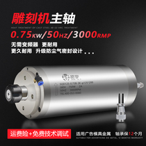 Engraving machine Electric Spindle Motor 750W High Speed Motor 3000 Turn Inlet 125 Diameter Bearing Water-cooled Mold Shaft
