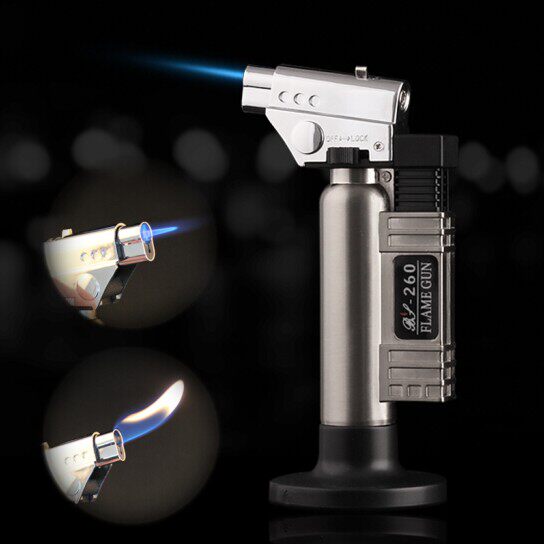Portable direct-to-air cigar air-proof lighter inflatable welding gun baking barbecue roast creative flask delivery gas