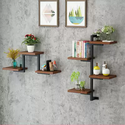 Wall shelf Flower rack Wall-mounted living room wall partition Creative word board Kitchen wall partition shelf