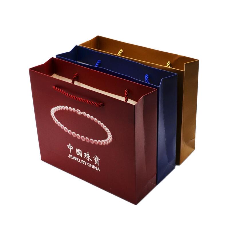 Pearl Necklace Jewelry Carrying Bag Jewelry Box Packaging Bag Carrying Bag Gift-Giving Chinese Jewelry Tote Bag Gift Bag Paper Bag