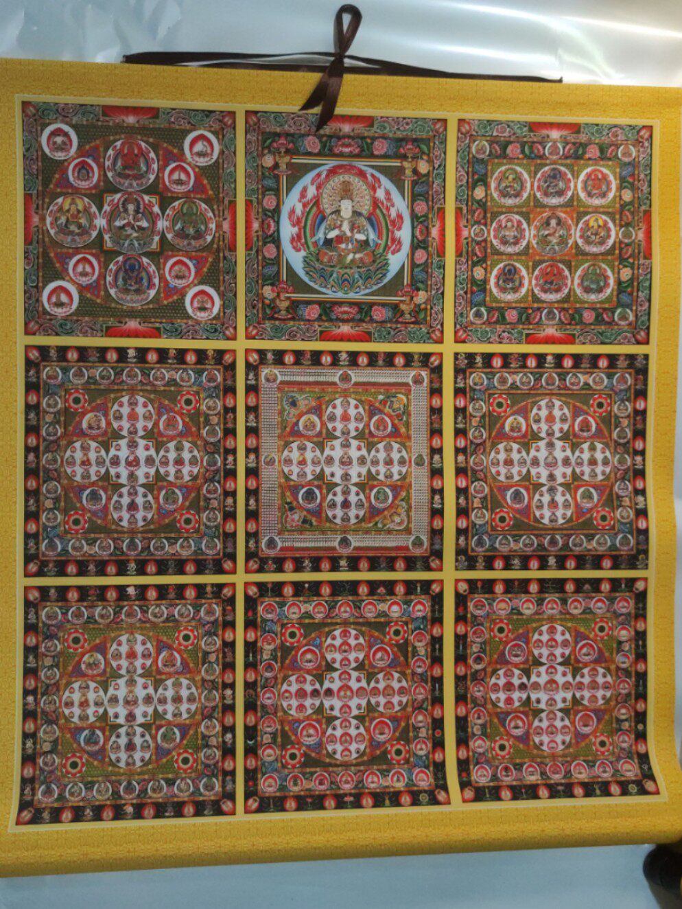 True Words of the Tang Intimate Fetal Kingdom's Kumgang Worlds Hang Paintings 55cm Long 60 cm HD Silk Cloth Hanging Paintings Co-Two-Taobao