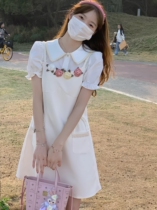 White Salt Department Mori woman dress Romantic Garden Flowers pendant with dress shirt Cute Sweet Beauty A Short Skirt