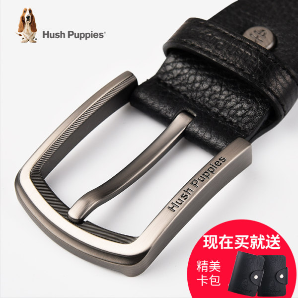 Hush Puppies 暇步士 双色头层牛皮 男士皮带 天猫优惠券折后￥99包邮（￥129-30）2色可选