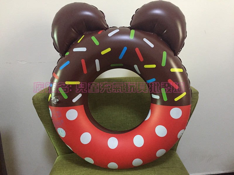 Mới dày inflatable vòng tròn phim hoạt hình bơi vòng chàng trai và cô gái ở trẻ em dưới vòng mickey donut bán buôn phao tắm cho trẻ em