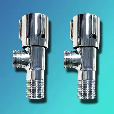 Quick-opening triangle valve All-copper triangle valve thickened hot and cold angle valve Three-way quick-opening valve Four-point water stop valve