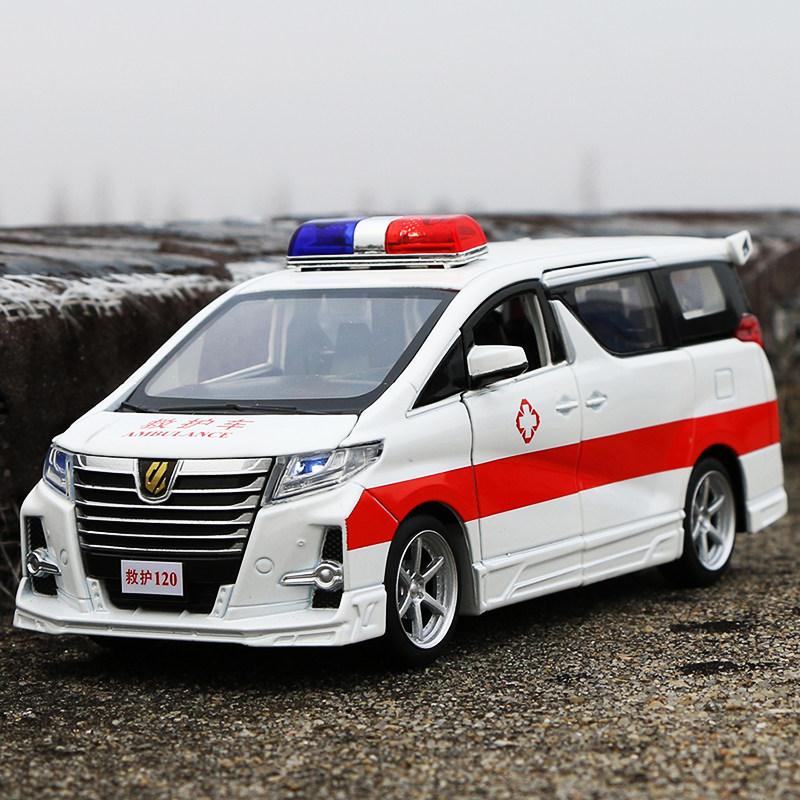 Police car toy boy emulation alloy small car model 120 ambulance police car children 110 toy car