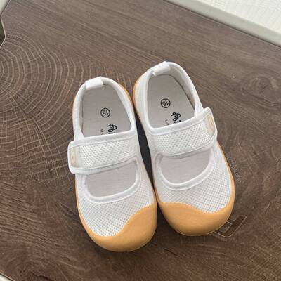 Kindergarten Indoor White Shoes for Boys, Lightweight Non-Slip Indoor Shoes for Boys Entering School, Children's White Canvas Shoes — 1