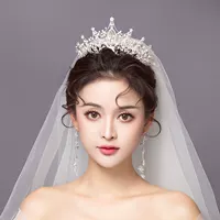 Серебряная корона+серьги+вуаль